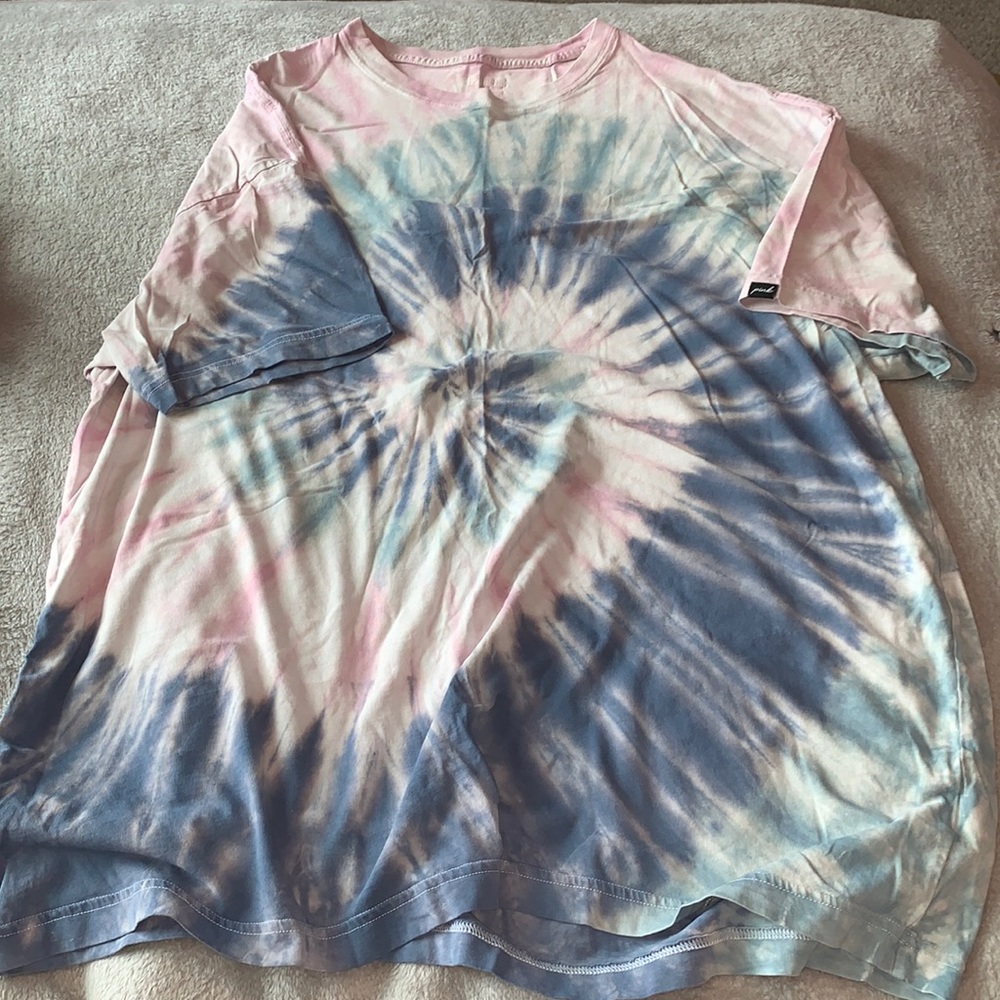 Pink OS Oversized Tie Dye Shirt
